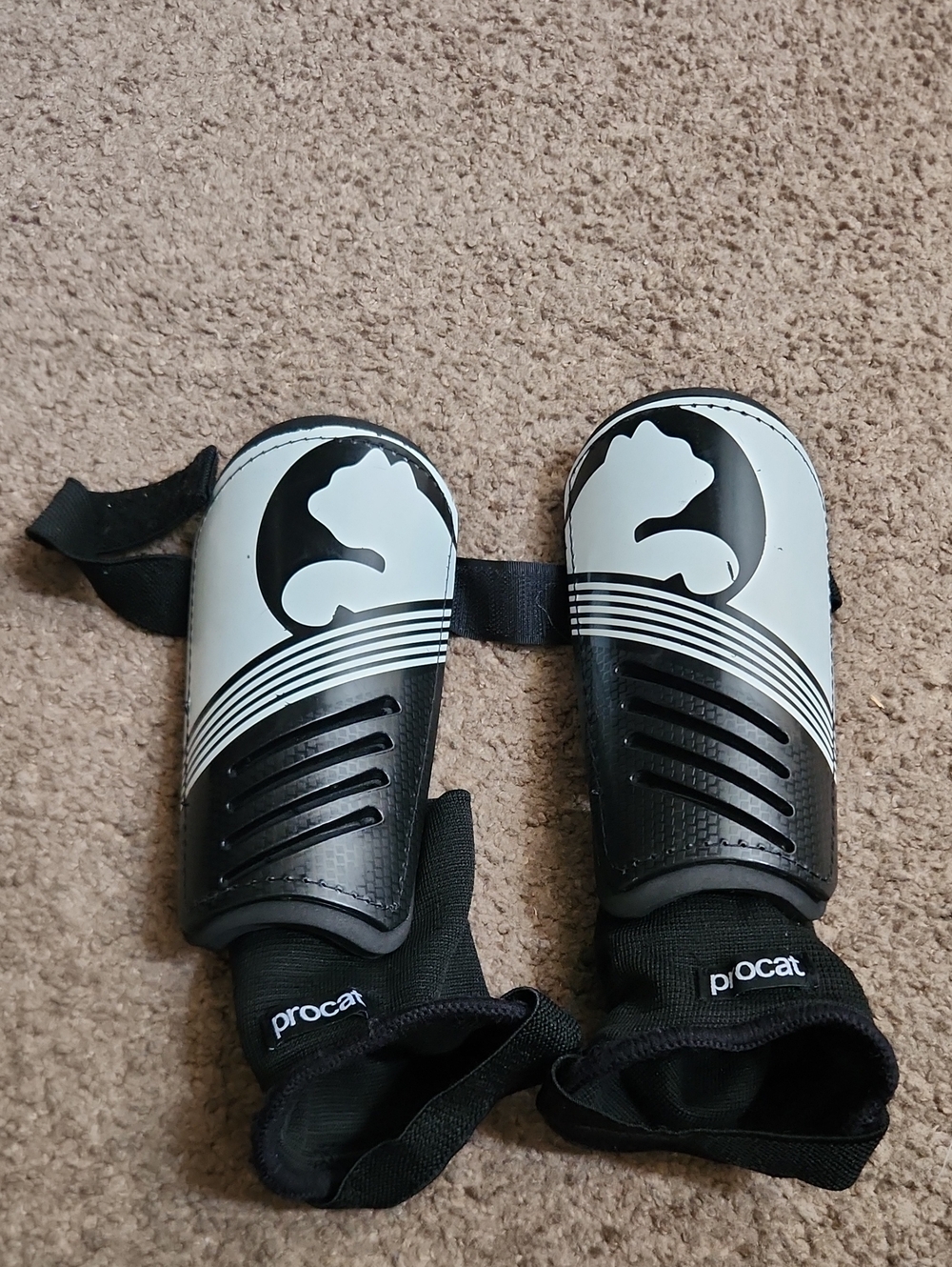 Puma Kids Black and White Soccer Shin Guards